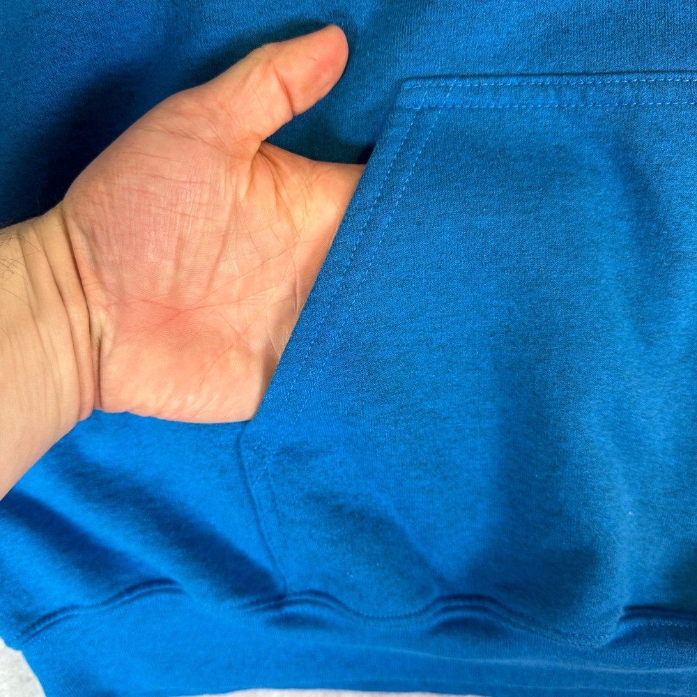 Gildan Bluey Dad Bod Father Figure Hoodie Mens 3XL Blue Graphic Sweatshirt - Picture 11 of 14